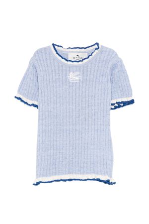 t-shirti in lino azzurro ETRO KIDS | GY9A20X0259824